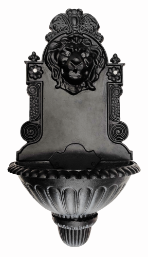 Roma Cast Iron Lion Wall Fountain