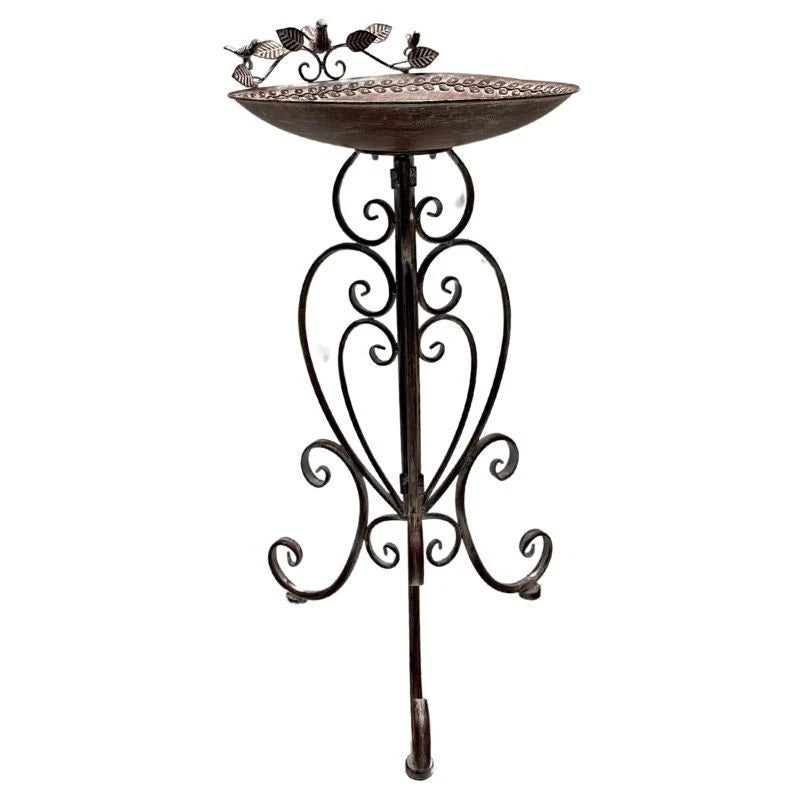 Emeraude Birdbath/Feeder w/Embellished Legs. 47x41x80cm
