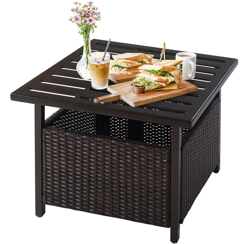 Vence Rattan Wicker Side Table