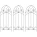 Evangeline Iron Plant Climbing Racks. 2 Designs. 3 pcs. Black 40x100 cm Iron