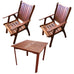 Adelmo 3pc Mahogany-Style Hardwood Table and Chairs