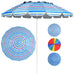 Vivi Beach Umbrella/Sun Shade w/Cup Holder & Carry Bag --- 3 Design Colours