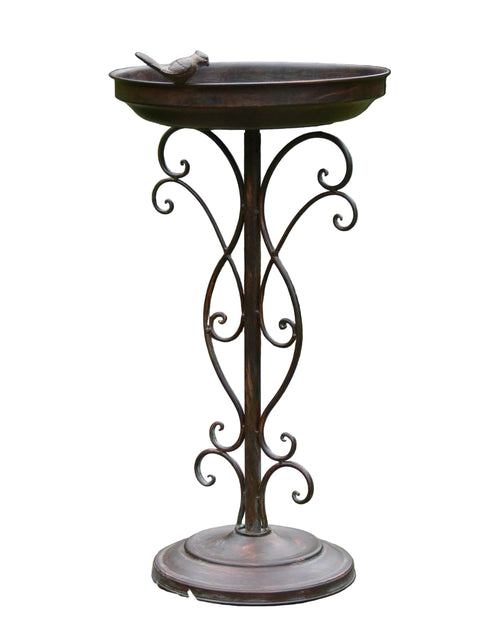 Marais French Antique Style Bird Feeder/Bath. Brown