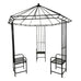 Luisiano Arch Gazebo with 3 seats in Rust