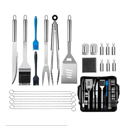 BBQ Tool Set Stainless Steel - 25 pcs