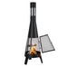 Las Palmas 50.8cm Chiminea with Mesh Grill and Chimney Cover