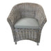 Aversa Hand Woven Cane Armchair - White or Grey