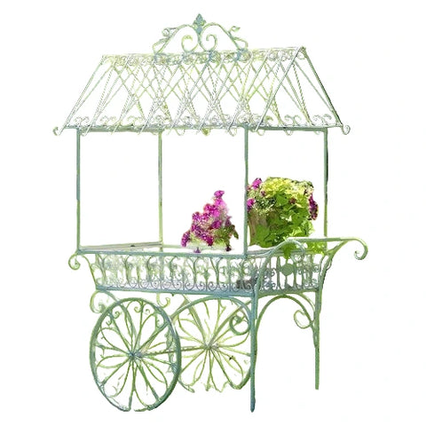 Entendu Country Big French White Flower Cart