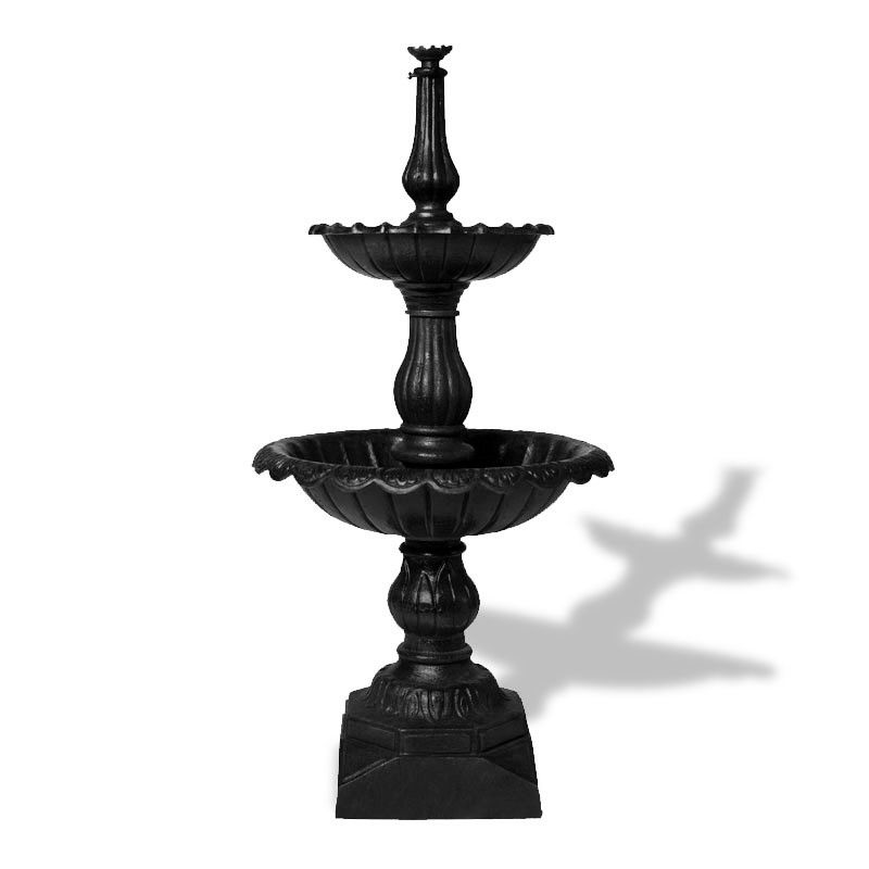 Ventura 2 Tier Cast Iron Fountain - Self Contained or Requiring Pond
