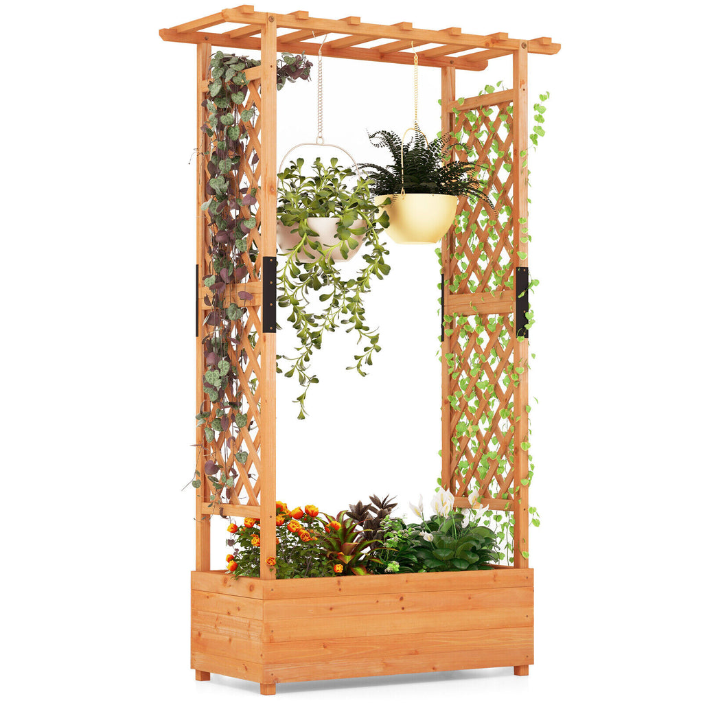 Rosalia Vertical Planter/Arch Trellis & Hanging Roof