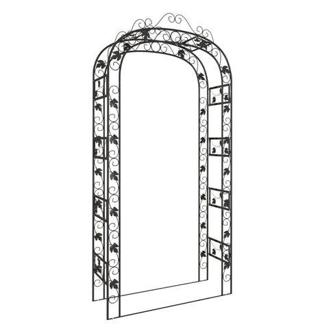 Julien Black Steel Garden Arch. 116x45x240cm