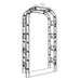 Julien Black Steel Garden Arch. 116x45x240cm