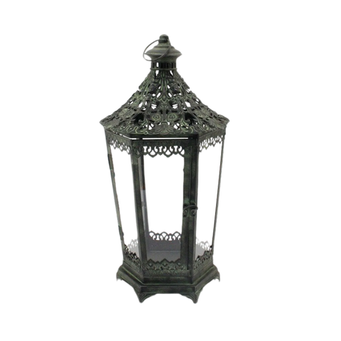 Harieta Metal Candle Lantern With Glass