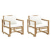 Lucca 2 pc Bamboo Chair Set w/Cushions