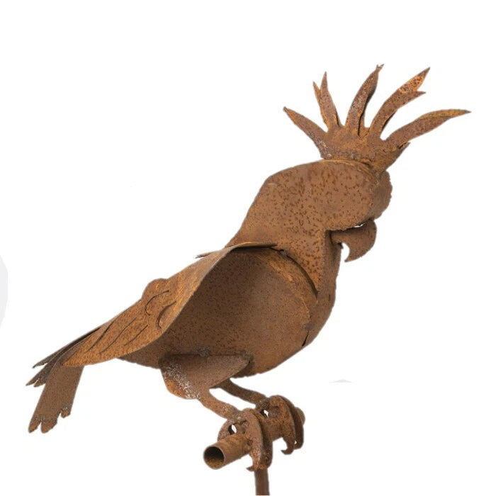 Mirlande 190cm Rust Cockatoo Metal Stake . 210cmH