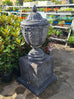 Adriano Urn w/Optional Pedestal - Black or Sandstone