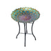 Chantal Handpainted Flower Glass Birdbath