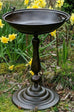 Valery Antique Metal Bird Bath - 73cm High