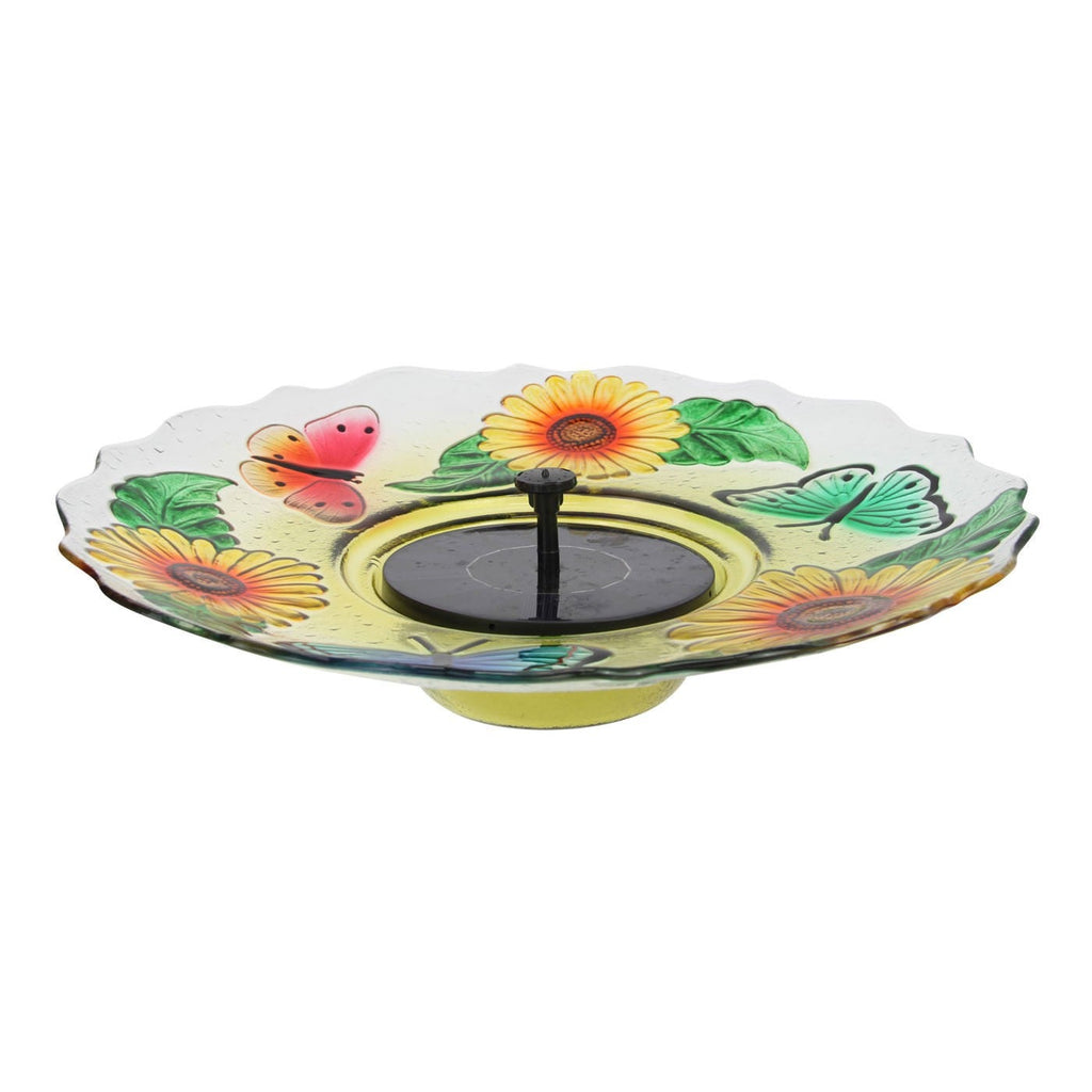 Salina Glass Garden Solar Fountain