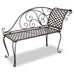 Cosenza Retro Wrought Iron Love Seat/Chaise