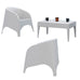 Amrita 3 Piece Chairs & Table Setting - Moulded Resin. 3 Colours