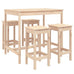 Briony 5pc Garden Bar Set in Solid Pines - 4 Colours