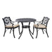 Mira 3pc Cast Aluminium Dining Set- Black or White