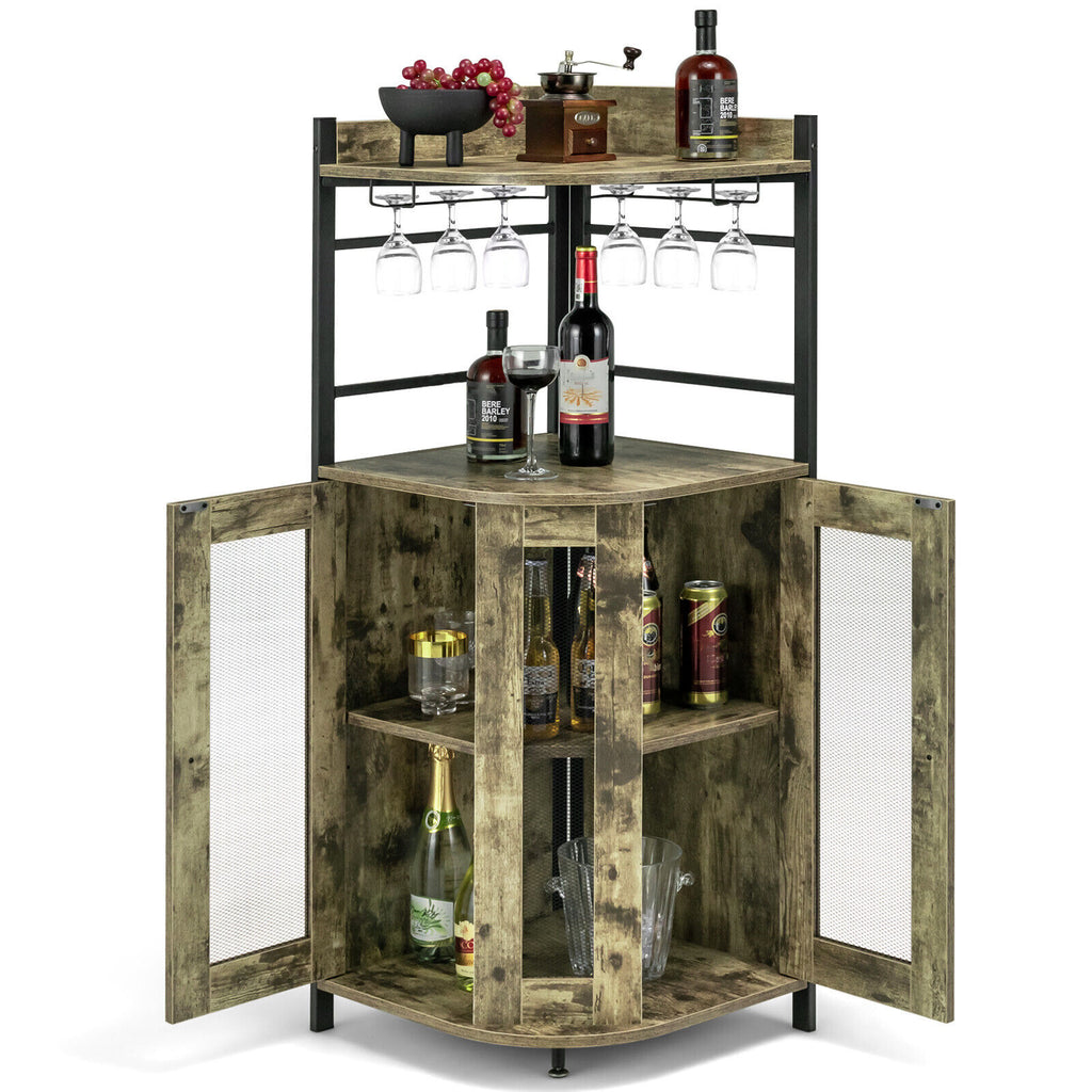 Rustica Wine Cabinet w/ Glass Holder