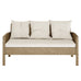 Bonifacio 7 Seater Wicker Outdoor Dining Sofa Set - Natural or Warm Grey