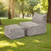 Larissa 2 pc Outdoor Lounge Chair & Ottoman Set