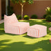 Farfalla 2 Piece  Outdoor Lounge Chair & Ottoman Set