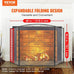 Chantilly 3-Piece Fireplace Screen with Iron Mesh Spark Guard