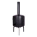 Diavola Chimenea 60cm Diameter 1.58m Tall in Black