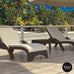 Valette Set 2 Resin Rattan Sun Loungers + Table