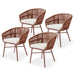 Brienz Rope Outdoor Dining Chairs. Set of 4. 4 Colours
