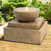 Bronte 2-Tier Geometric Outdoor Fountain with LED