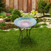 Chantal Handpainted Flower Glass Birdbath