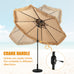 Molokai 2.7M Hula Thatched  Patio/Beach Umbrella