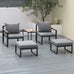 Sanovo 5-Piece Charcoal Outdoor Patio Set