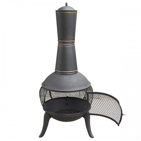 Calista Cast Iron Chiminea w/Raincover.  69cm, 122cm