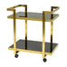 Allegra Gold Stainless Steel & Glass Bar Cart