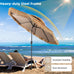 Vanu Thatched Tiki Umbrella w/8 Ribs, Tilt Adjustment, Manual Crank