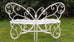 French Butterfly Wrought Iron Garden Bench