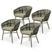 Brienz Rope Outdoor Dining Chairs. Set of 4. 4 Colours