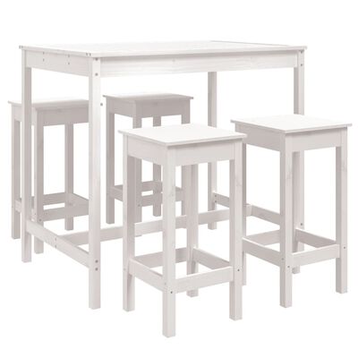Briony 5pc Garden Bar Set in Solid Pines - 4 Colours