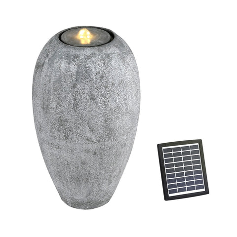 Mancini Sculptural Vase-Style Solar Water Fountain