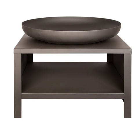Solomon Black Fire Bowl w/Wood Storage - 60 & 80cm