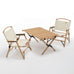 Tuscan Poppy Bamboo Table & 2 Chairs