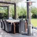 Ariel Silver Powder-Coated Gas Patio Heater