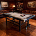 ProRite Pool Table with Folding Legs Wheels. Black with Grey Felt